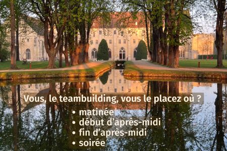 L'abbaye de Royaumont au lever du soleil